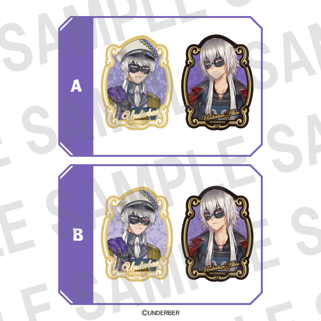 ＿＿（アンダーバー）×ばくだん焼本舗　ダイカットステッカーセット