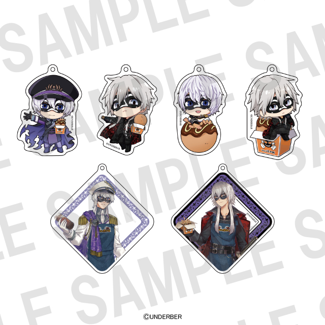 ＿＿（アンダーバー）×ばくだん焼本舗　トレーディングアクリルキーホルダー