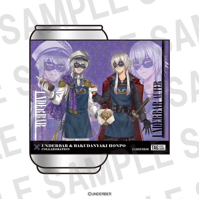 ＿＿（アンダーバー）×ばくだん焼本舗　ラベル缶