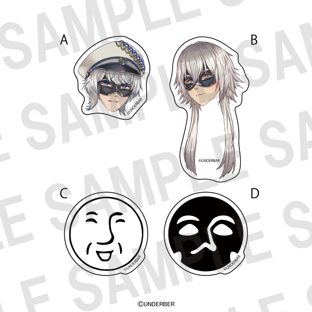 ＿＿（アンダーバー）×ばくだん焼本舗　アクリルヘアゴム