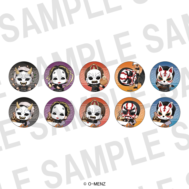 O-MENZ×ばくだん焼本舗　トレーディング缶バッジ