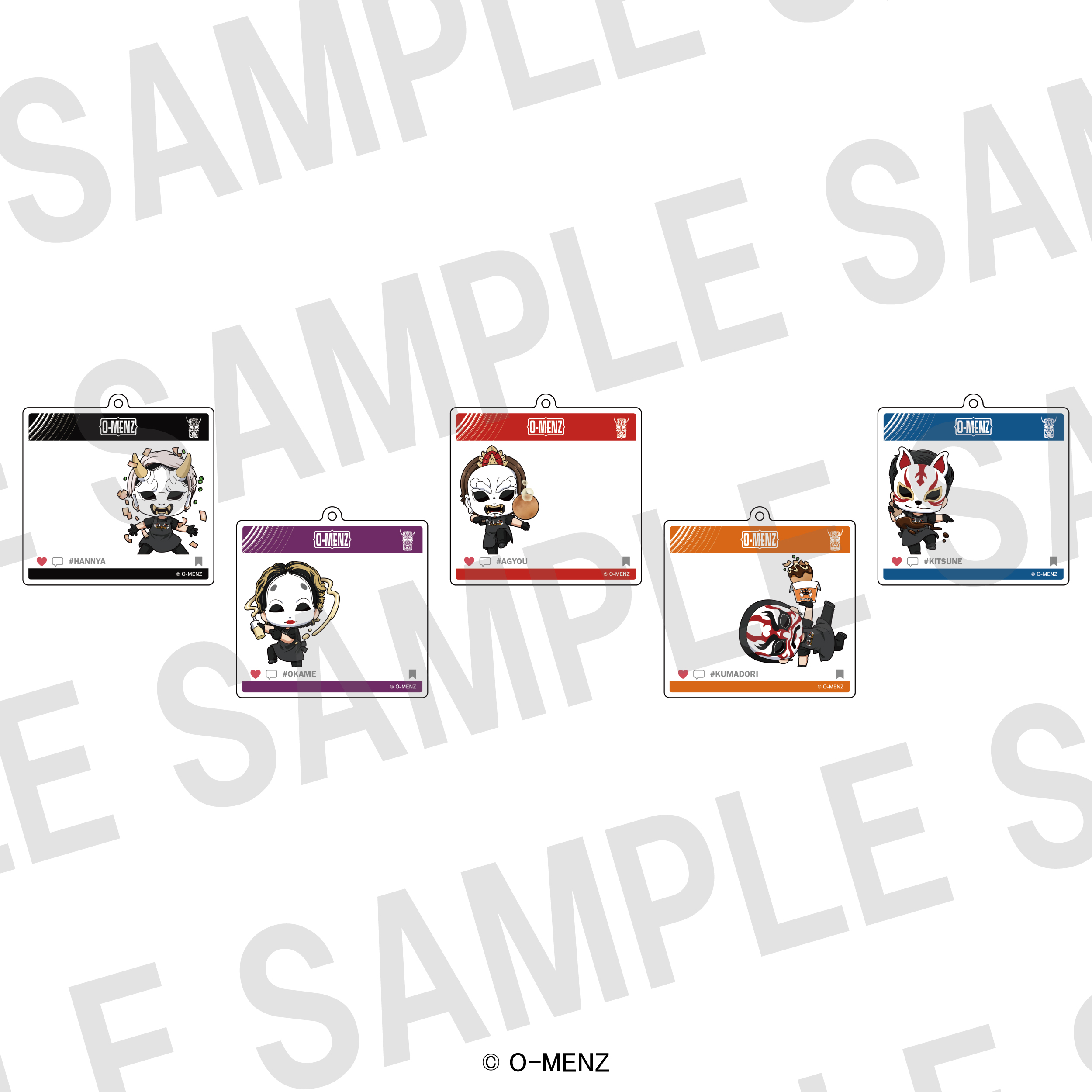 O-MENZ×ばくだん焼本舗 トレーディングキーホルダー コラボグッズ