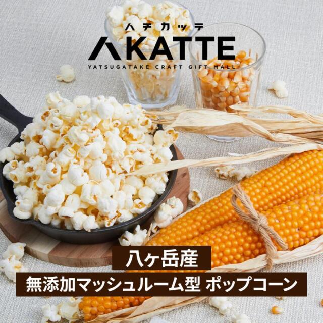 原村産 八ヶ岳西麓ファームのマッシュルーム型 ポップコーン 2本