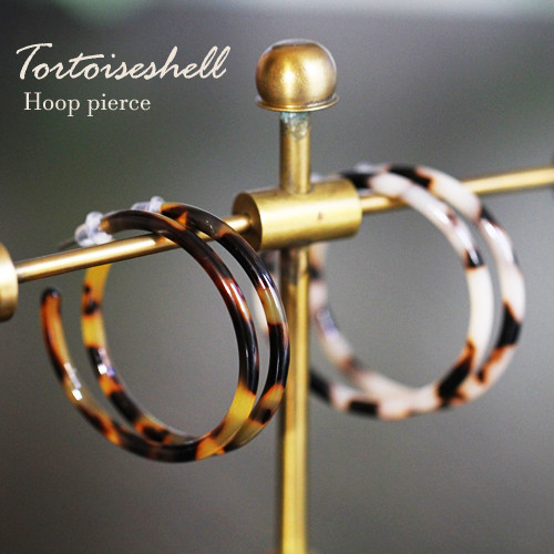 bekko　hoop　earrings