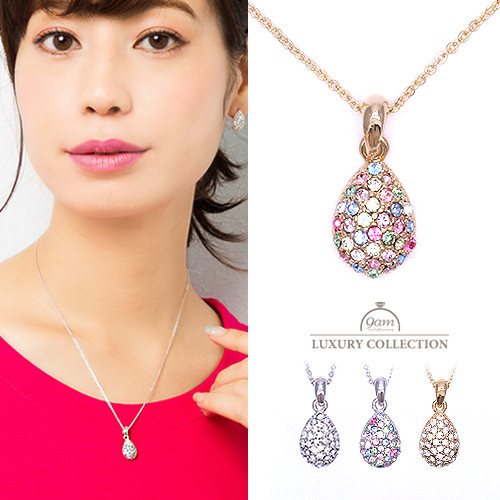 ネックレス ティアドロップ パヴェ ニッケルフリー ショート ネックレス 上品 ドロップ ゴールド シルバー ニッケルフリー アクセサリー 大人可愛い シンプル レディース ジュエリー アクセサリー パヴェ プレゼント