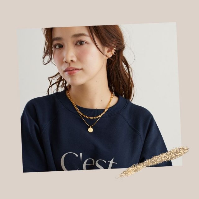ネックレス チェーン レディース silver925 2セット コイン
