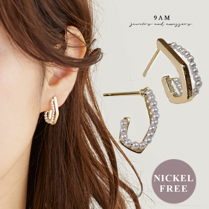 ピアス パール ハート レディース 大人可愛い レディース シンプル 金属アレルギー対応 シルバー ゴールド アクセサリー ニッケルフリー 両耳用 ギフト 小粒