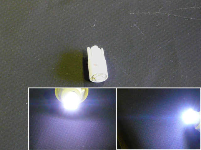バルブ・LED　T10/194型ウエッジ/シングル球ホワイト