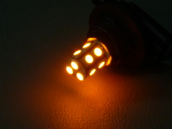 バルブ・LED1156型・13SMDナス・シングル球アンバー/オレンジ