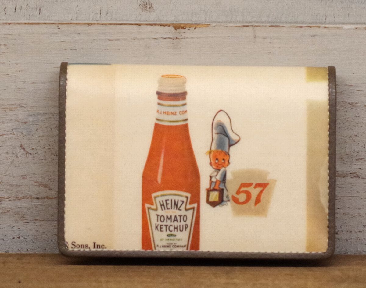 【 SNS掲載商品 】 ヴィンテージペーパー＆牛革　カードケース S73