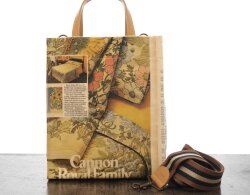 【 SNS掲載商品 】 ヴィンテージペーパー＆牛革 リアルトート プチ ストラップ付き S76【 Today's Featured Item  】1960's American fashion magazine tote with strap