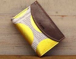 【ペーパー スモールウォレットシリーズ】 リサイクルペーパー＆牛革 カードケース 04