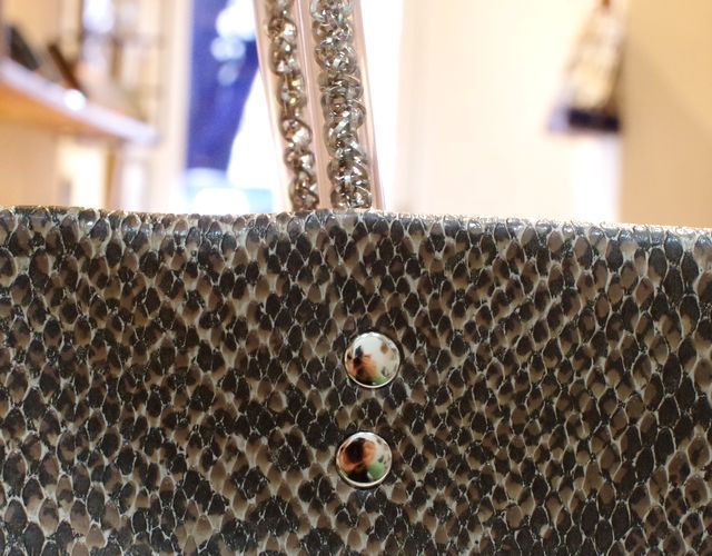 ☆新色パイソン柄ブラウン系【超軽量チェーントートバッグ】肩掛け