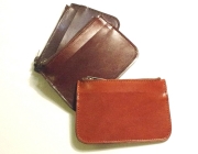 【牛革スモール財布シリーズ】　”小銭と鍵”　内側ヴィンテージ地図プリント