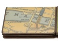 ヴィンテージペーパー＆牛革　カードケース map柄