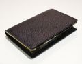 【世界に一つだけのカードケース】　牛革＆ヴィンテージペーパーカードケース　ネイビー革　1950年代モノクロイタリア雑誌柄　