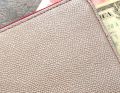 【世界に一つだけのお財布】　牛革&ヴィンテージペーパー長財布　ピンクブロンズ色　ヴィンテージエッセイ柄