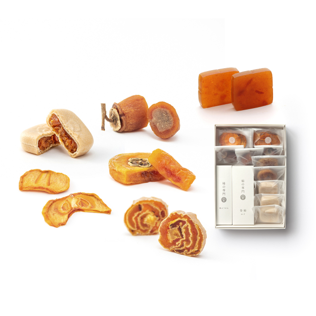 【送料無料】敬老の日ギフトセット（ゆず巻柿×1　柿ようかん×1　蜜珠柿×2　柿日和40g×2　柿もなか×3　郷愁の柿×3）（冷蔵便）