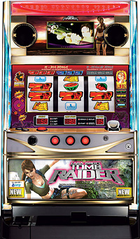 4号機】ビスティ トゥームレイダー 緑パネル 中古パチスロ実機 [4ch