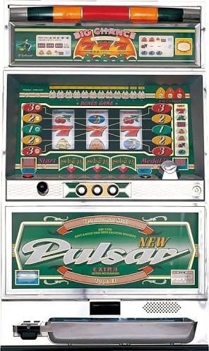 山佐 ニューパルサー グリーンパネル 中古パチスロ実機 No.ks A-SLOT