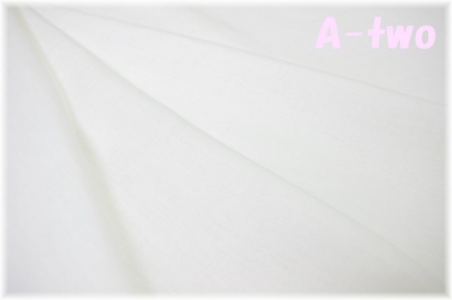 リネン　広幅　無地　ホワイト　1212NN-C　（約135cm幅×50cm）