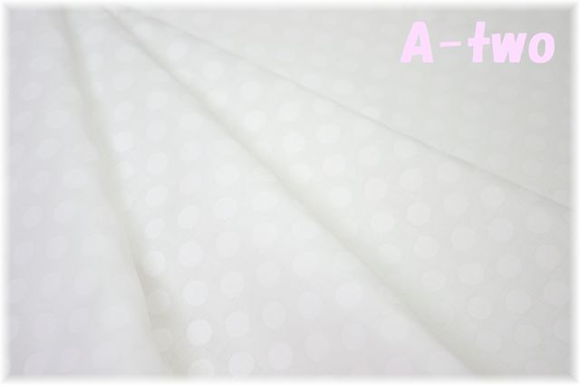 Robert Kaufman　Spot On 大　ホワイト　12872-87　（約110cm幅×50cm）