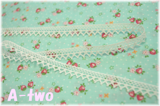 ト―ションレース　コットンホワイト　388　（約1cm幅×1m）