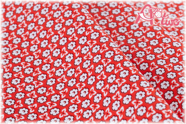 WINDHAM FABRICS　STORYBOOK RANCH　Sweet Floral　レッド　50706-2　（約110cm幅×50cm）