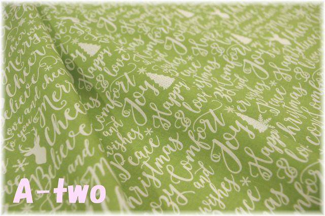 Riley Blake　Comfort and Joy　Words　C6264　（約110cm幅×50cm）