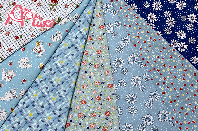 双日ファッション　Happy Message 30's　ミニカット7枚セット　ブルー　HM-mini-BL（1枚の大きさ約33cm×36cm）