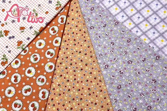 双日ファッション　Happy Message 30's　ミニカット5枚セット　パープル＆オレンジ　HM-mini-PO　（1枚の大きさ約33cm×36cm）