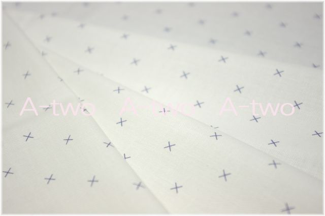 Riley Blake　Cross Stitch　C6381 Blue　（約110cm幅×50cm）