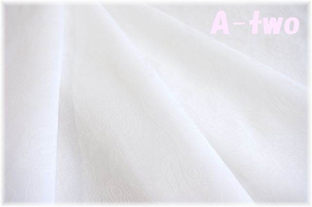 YUWA　カットボイル　ローズ　ホワイト　（約110cm幅×50cm）