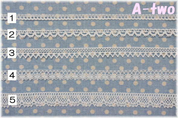 トーションレース　コットン5種セット