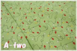 moda　DEER CHRISTMAS　Lights　グリーン　31165-13　（約110cm幅×50cm）