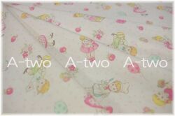 Happy Friends　生成り×パステル　AT116583-F　（約110cm幅×50cm）