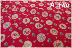 ファンシースカラップ　レッド　AT826284-D　（約110cm幅×50cm）