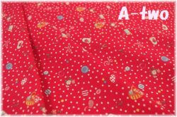 Happy Hands Sew Sweets　レッド　AT829635-E　（約110cm幅×50cm）