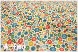 MICAEL MILLER　BUTTONS　CX10222-WHITE　（約110cm幅×50cm）