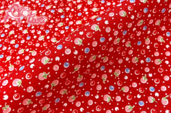 Happy Message 30's　みずたま　レッド　HM10553-A（約110cm×50cm）