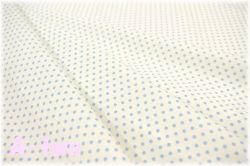 Happy Sweet Collection　ミニドット　生成り×ブルー　HS1283-3　（約110cm幅×50cm）