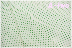 Happy Sweet Collection　ミニドット　生成り×グリーン　HS1283-4　（約110cm幅×50cm）