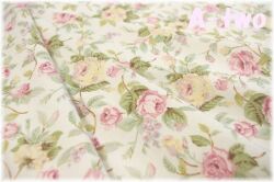 YUWA　抗菌・防臭ミューファン　ローズ　生成り　MF825521-E　（約106cm幅×50cm）