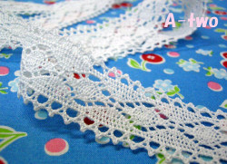 トーションレース コットンホワイト15 (約30mm幅×1M)