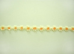 フラワーレース　（1m）　黄色×オレンジ