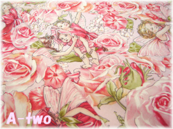 FLOWER FAIRIES　ROSE　DC4220　レッド　（約110cm幅×50cm）