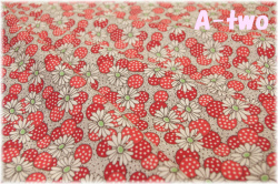 WINDHAM FABRICS　FEEDSACK　マーガレット　レッド　41872-1　（約110cm幅×50cm）