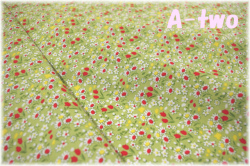 WINDHAM FABRICS　LITTLE RED RIDING HOOD　フラワー　グリーン　50302-3　（約110cm幅×50cm）