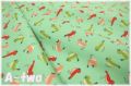 moda　Early Bird　VINTAGE BIRDS　AQUA　55192-12　（約110cm幅×50cm）