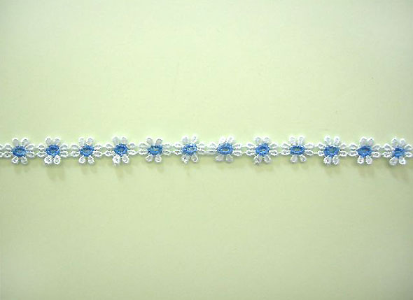 フラワーレース　（1m）　水色×青